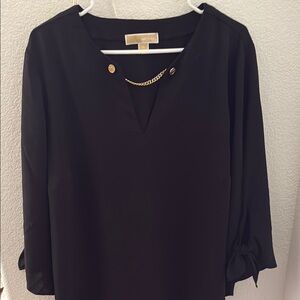 Michael Kors Black Bell Sleeve Blouse